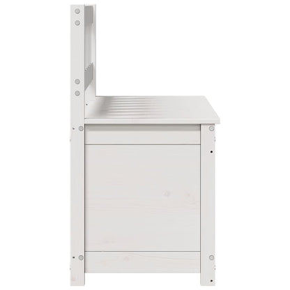Bench White 110x41x76.5 cm Solid Wood Pine