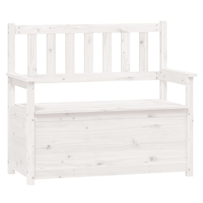 Bench White 112,5x51,5x96,5 cm Solid Wood Pine