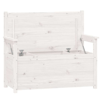 Bench White 112,5x51,5x96,5 cm Solid Wood Pine