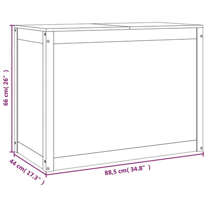 Laundry Box Honey Brown 88.5x44x66 cm Solid Wood Pine