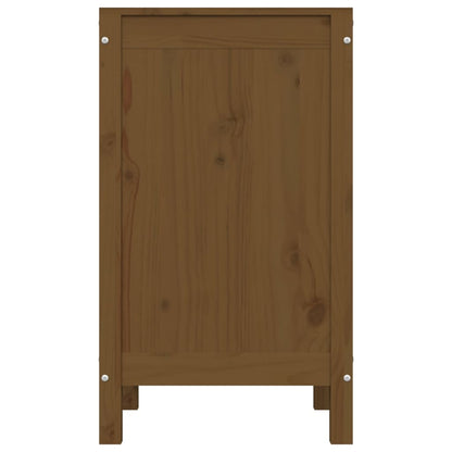 Laundry Box Honey Brown 44x44x76 cm Solid Wood Pine