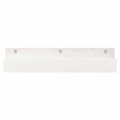 Wall Shelves 2 pcs White 50x12x9 cm Solid Wood Pine