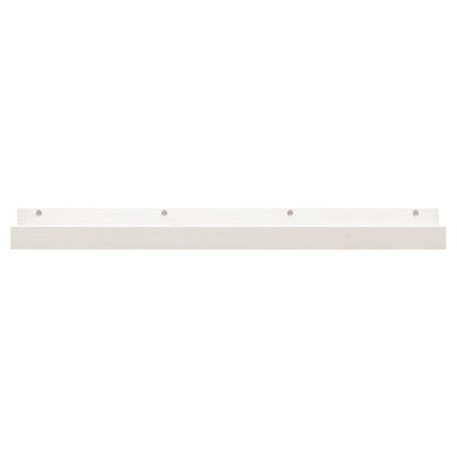 Wall Shelves 2 pcs White 110x12x9 cm Solid Wood Pine