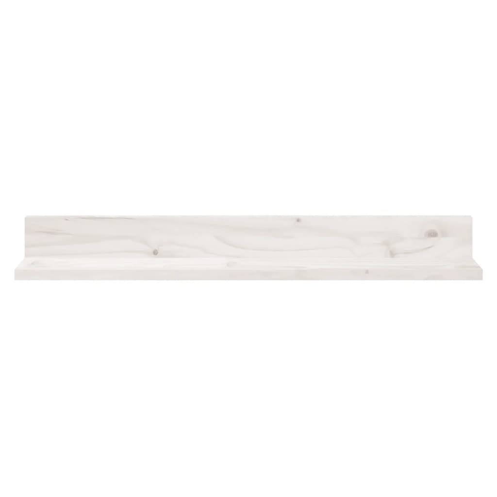 Wall Shelves 2 pcs White 80x11x9 cm Solid Wood Pine