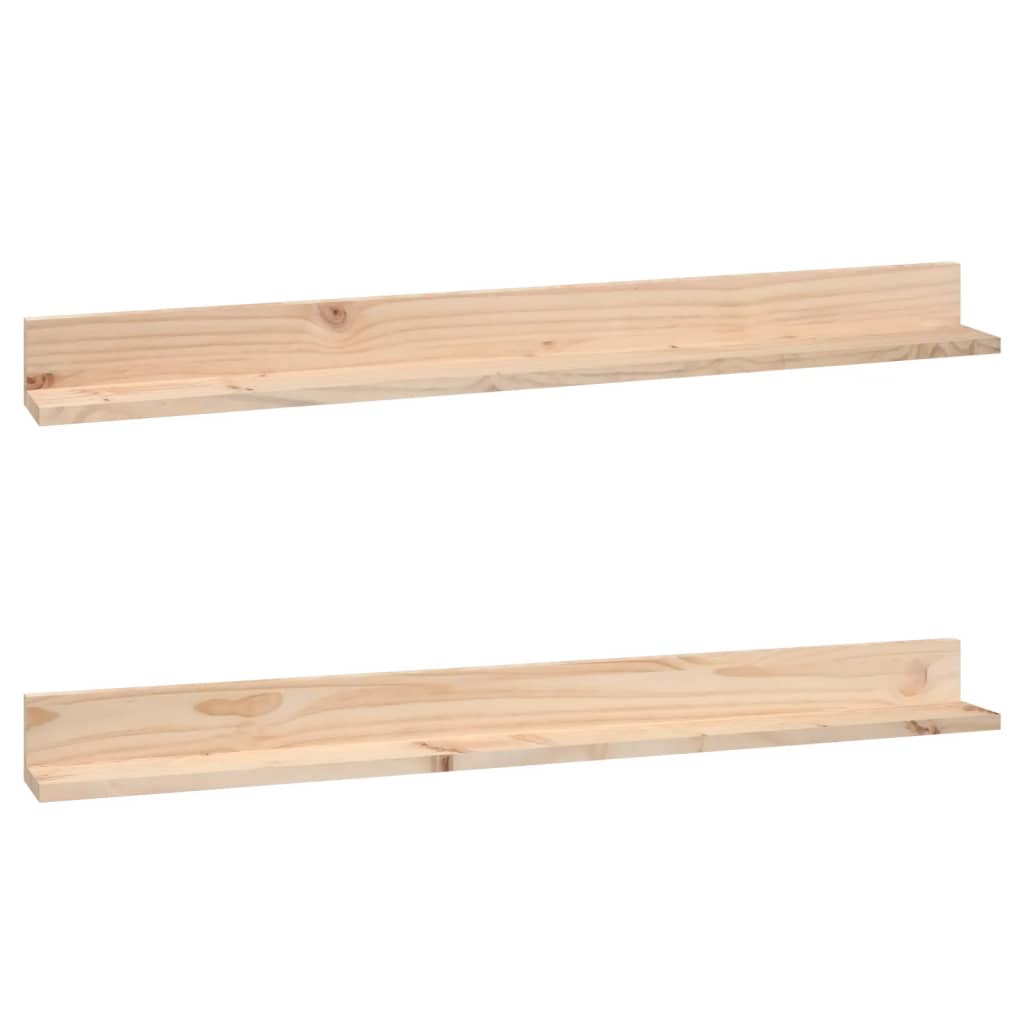 Wall Shelves 2 pcs 110x11x9 cm Solid Wood Pine