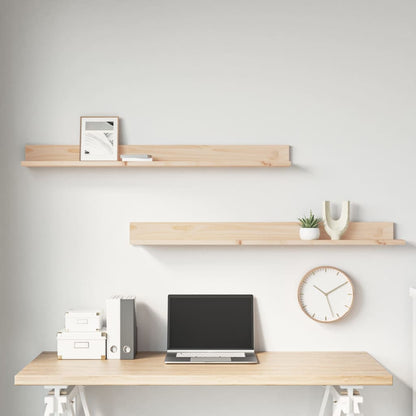 Wall Shelves 2 pcs 110x11x9 cm Solid Wood Pine