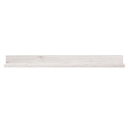 Wall Shelves 2 pcs White 110x11x9 cm Solid Wood Pine
