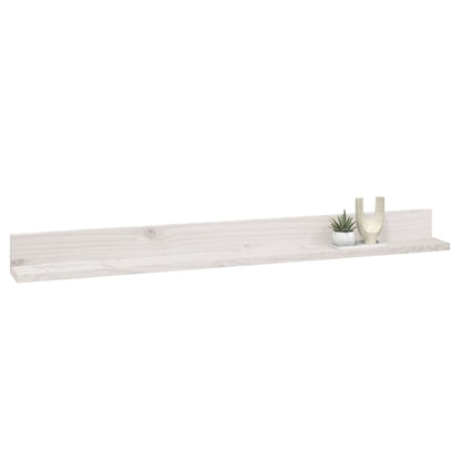Wall Shelves 2 pcs White 110x11x9 cm Solid Wood Pine