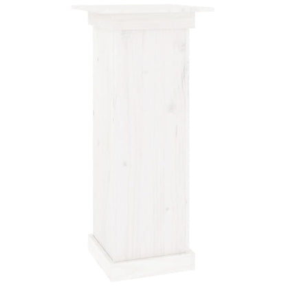 Flower Stand White 40x40x90 cm Solid Wood Pine