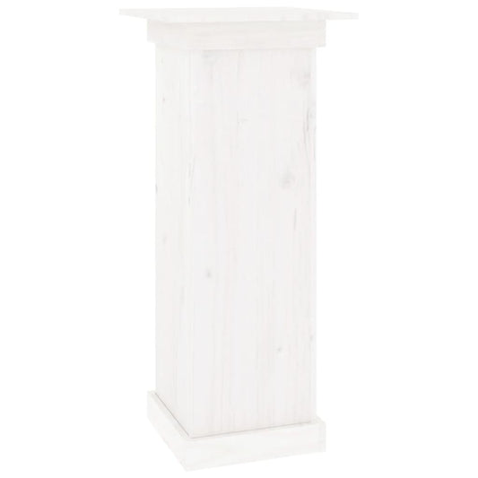 Flower Stand White 40x40x90 cm Solid Wood Pine