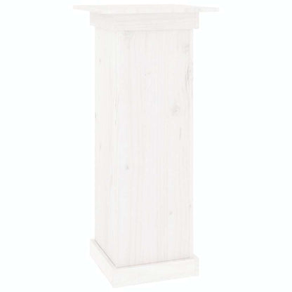 Flower Stand White 40x40x90 cm Solid Wood Pine