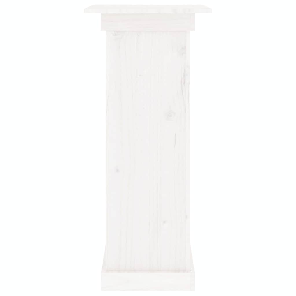 Flower Stand White 40x40x90 cm Solid Wood Pine
