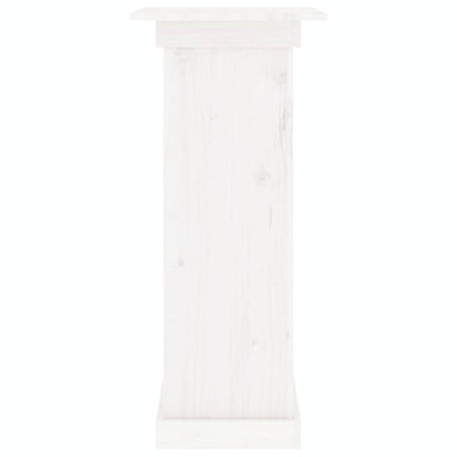 Flower Stand White 40x40x90 cm Solid Wood Pine
