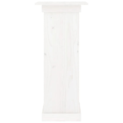 Flower Stand White 40x40x90 cm Solid Wood Pine