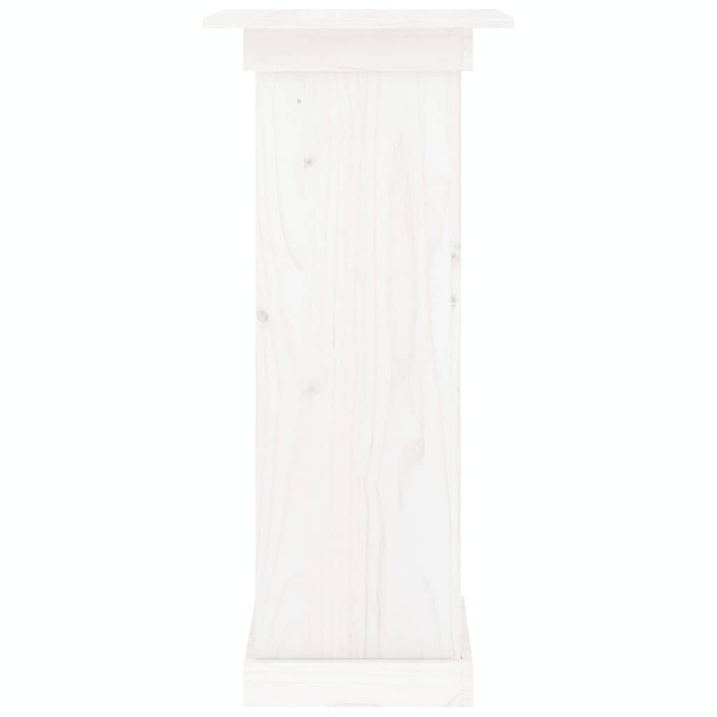 Flower Stand White 40x40x90 cm Solid Wood Pine