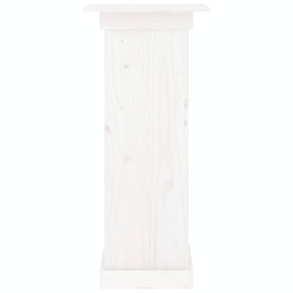 Flower Stand White 40x40x90 cm Solid Wood Pine