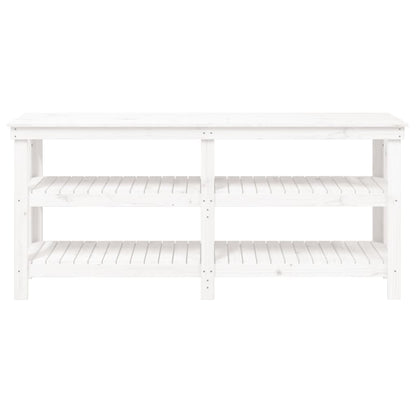 Work Bench White 181x50x80 cm Solid Wood Pine