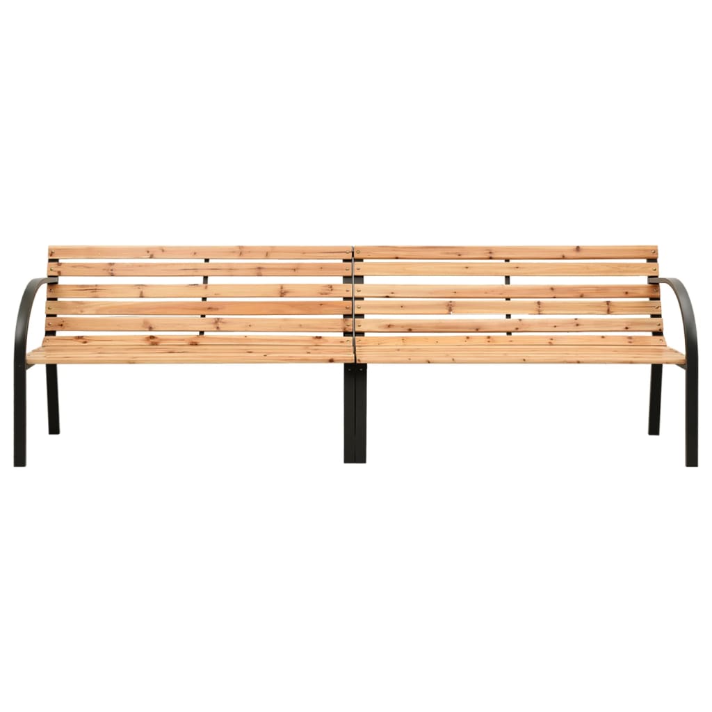Twin Garden Bench 225 cm Solid Wood Fir