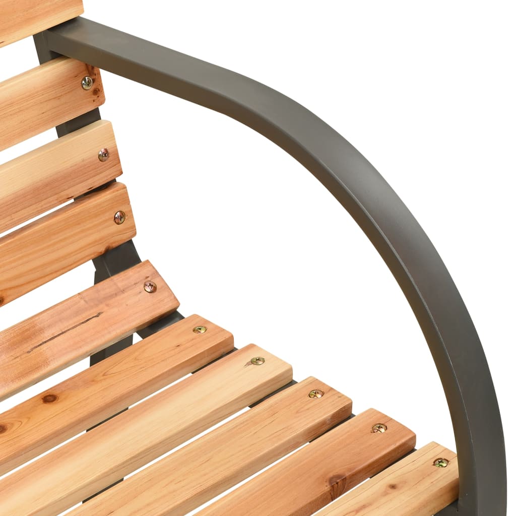 Twin Garden Bench 225 cm Solid Wood Fir