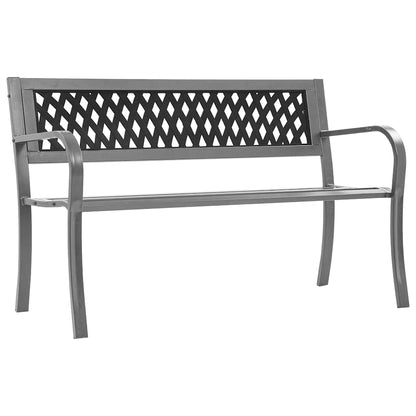 Garden Bench | Black | Steel, plastic | 120 cm | Durable | Garden Bench