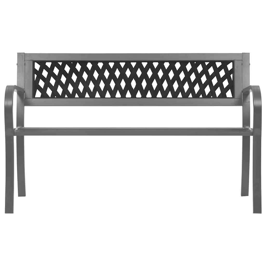 Garden Bench | Black | Steel, plastic | 120 cm | Durable | Garden Bench