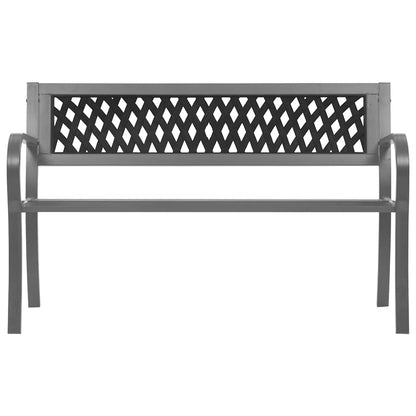 Garden Bench | Black | Steel, plastic | 120 cm | Durable | Garden Bench
