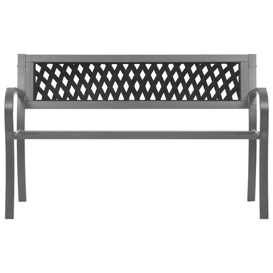 Garden Bench | Black | Steel, plastic | 120 cm | Durable | Garden Bench