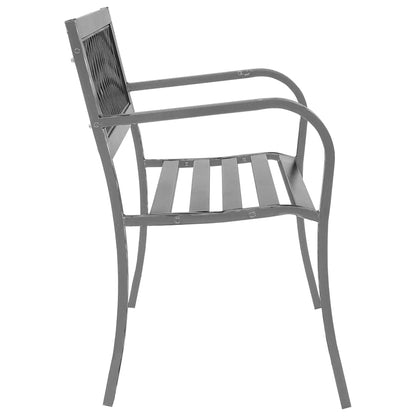 Garden Bench | Black | Steel, plastic | 120 cm | Durable | Garden Bench