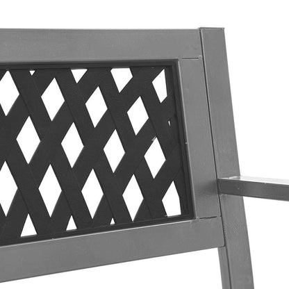Garden Bench | Black | Steel, plastic | 120 cm | Durable | Garden Bench