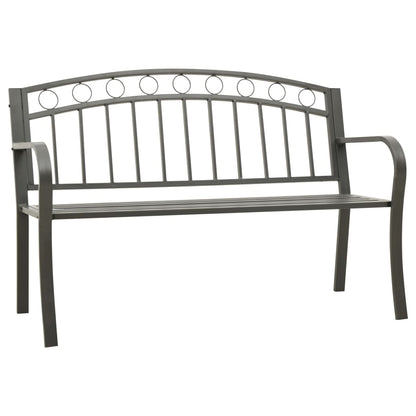 Garden Bench Grey 120 cm Steel