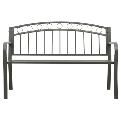 Garden Bench Grey 120 cm Steel