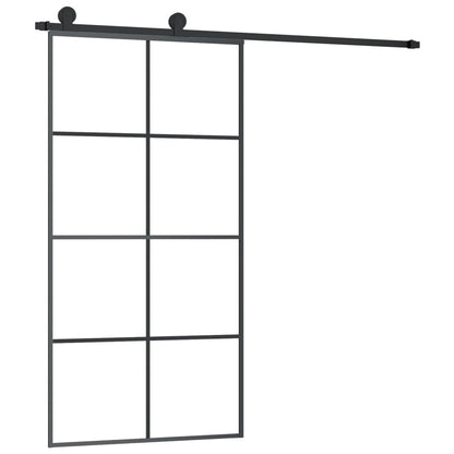 Sliding Door with Hardware Set 102,5x205 cm ESG Glass&Aluminium