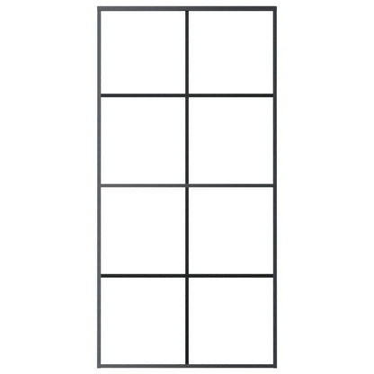Sliding Door with Hardware Set 102,5x205 cm ESG Glass&Aluminium