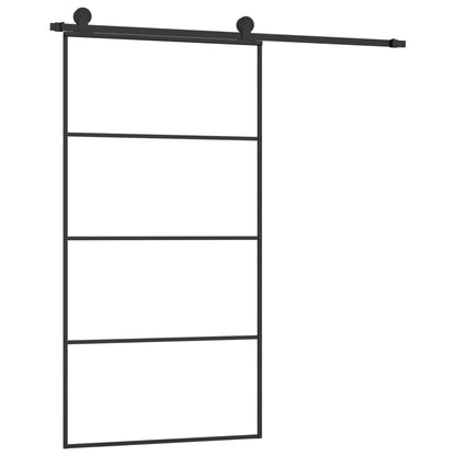 Sliding Door with Hardware Set 102,5x205 cm ESG Glass&Aluminium