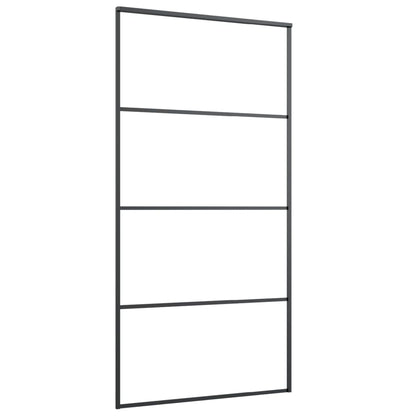 Sliding Door with Hardware Set 102,5x205 cm ESG Glass&Aluminium