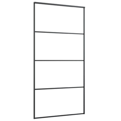 Sliding Door with Hardware Set 102,5x205 cm ESG Glass&Aluminium