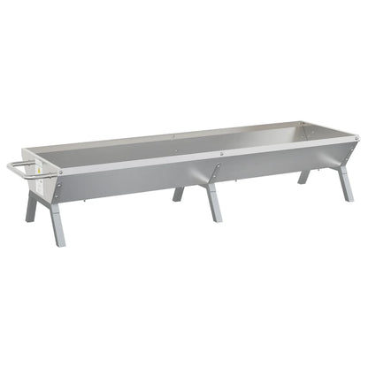 BBQ Tray Silver 158x42x31 cm Stainless Steel