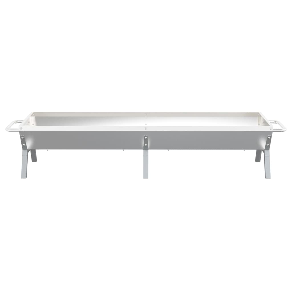 BBQ Tray Silver 158x42x31 cm Stainless Steel