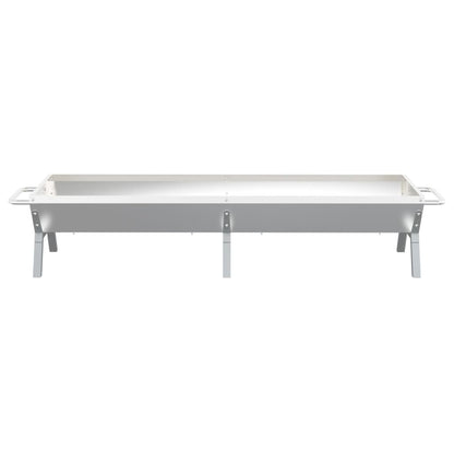 BBQ Tray Silver 158x42x31 cm Stainless Steel