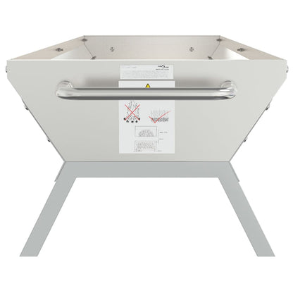BBQ Tray Silver 158x42x31 cm Stainless Steel