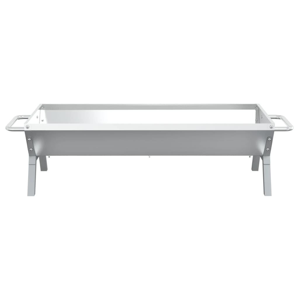 BBQ Tray Silver 118x42x30.5 cm Stainless Steel