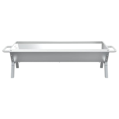 BBQ Tray Silver 118x42x30.5 cm Stainless Steel