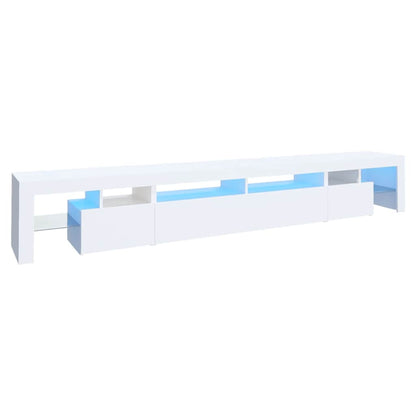 TV Cabinet with LED Lights White 260x36,5x40 cm