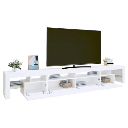 TV Cabinet with LED Lights White 260x36.5x40 cm