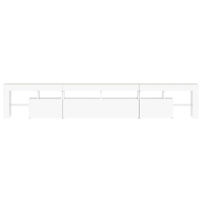TV Cabinet with LED Lights White 230x36,5x40 cm