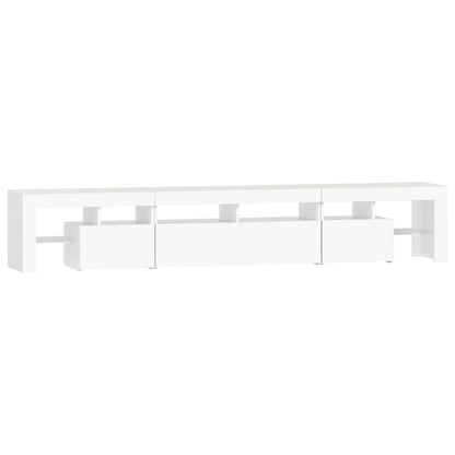 TV Cabinet with LED Lights White 230x36,5x40 cm