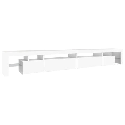 TV Cabinet with LED Lights White 290x36.5x40 cm