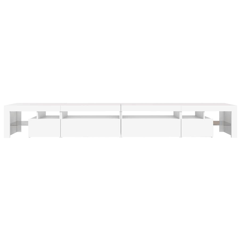 TV Cabinet with LED Lights White 290x36.5x40 cm