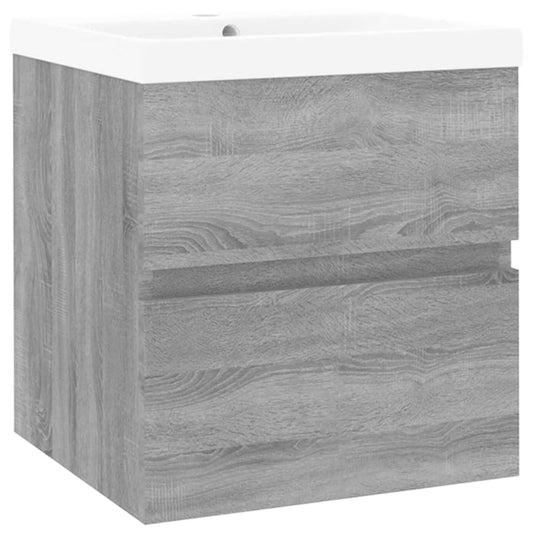 Sink Cabinet with Built-in Basin Grey Sonoma Engineered Wood