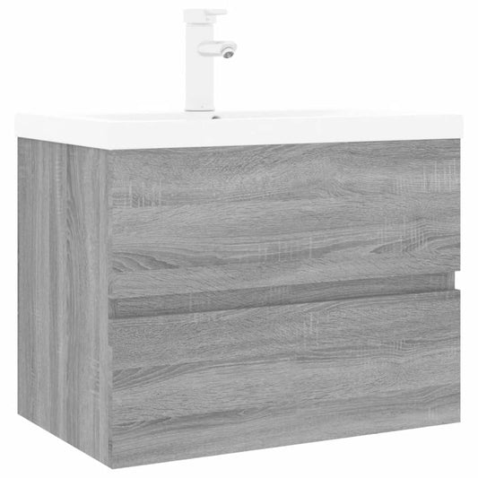 Sink Cabinet with Built-in Basin Grey Sonoma Engineered Wood